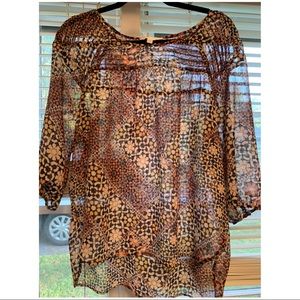 Lauren Conrad sheer floral blouse